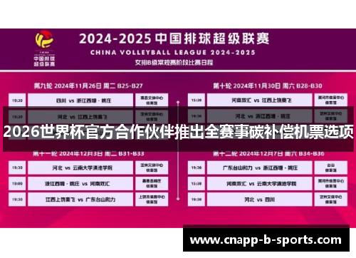 2026世界杯官方合作伙伴推出全赛事碳补偿机票选项 2026世界杯官方合作伙伴推出全赛事碳补偿机票选项